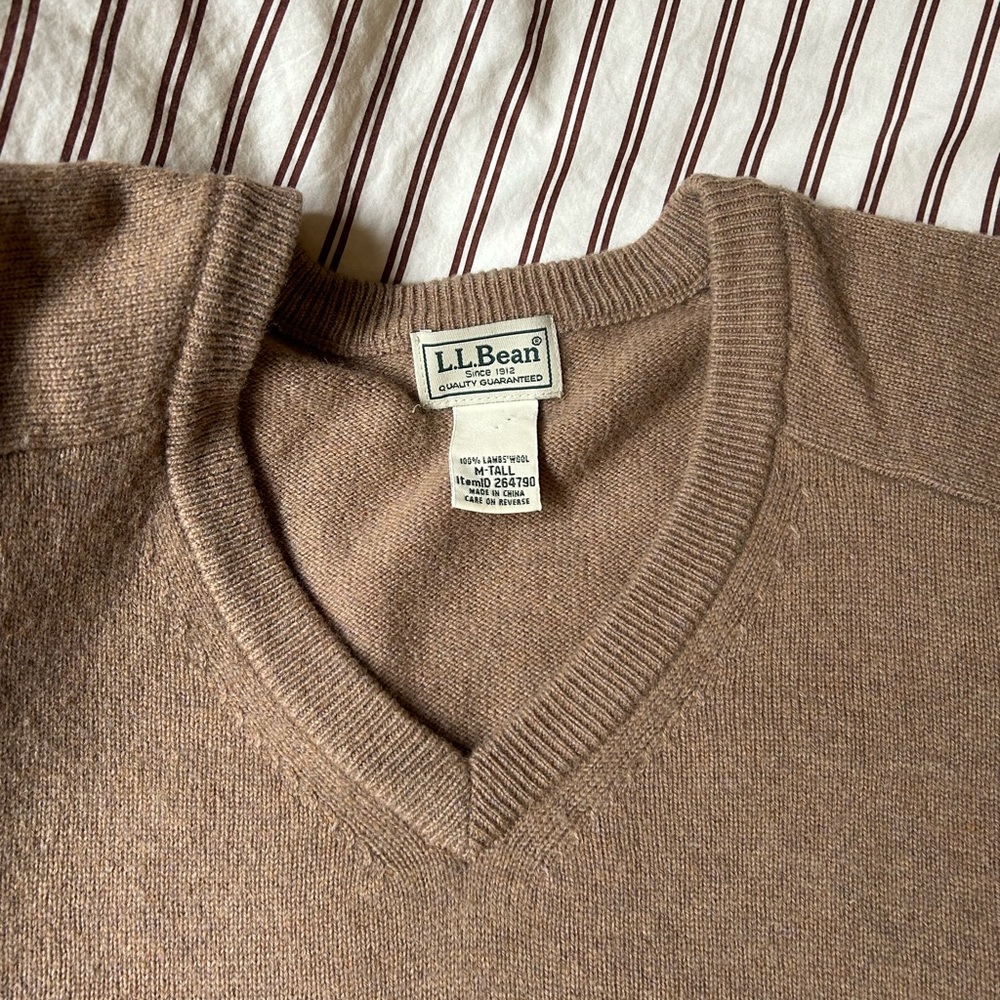 Vintage LL Bean Camel Wool Sweater